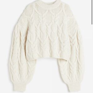 H&M Cable Knit Sweater - Small - Cream
